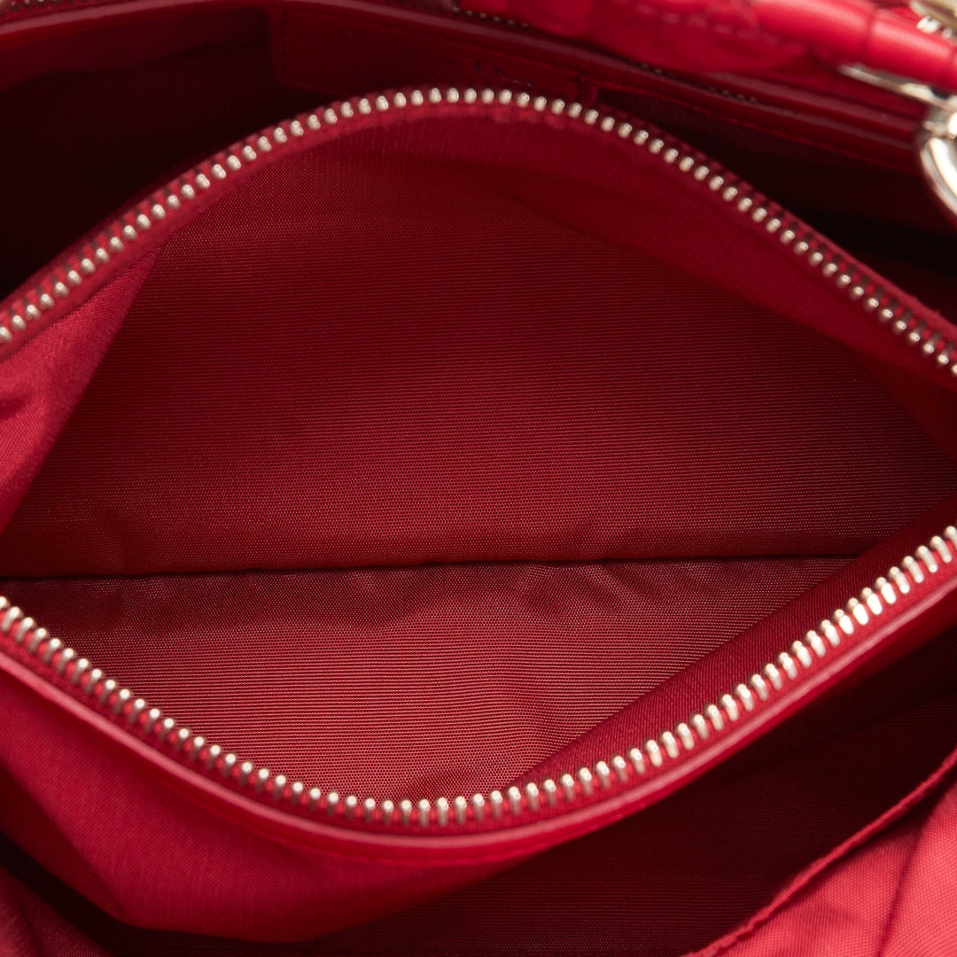Top quality Dior Lady Top quality Dior Soft Shopper Small Red Cannage Quilted Leather