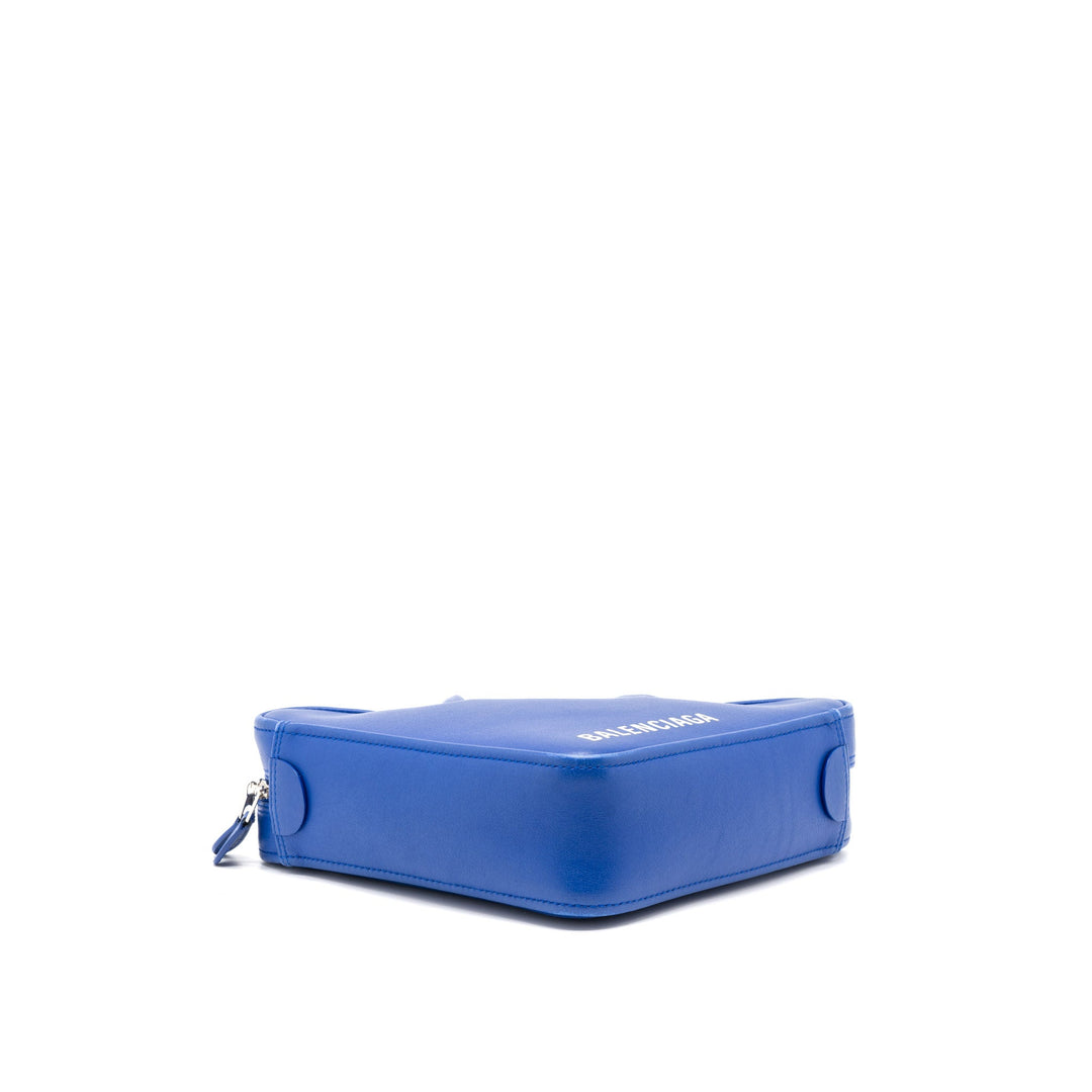 Top Quality Balenciaga Triangle Duffle Bag Calfskin Blue SHW