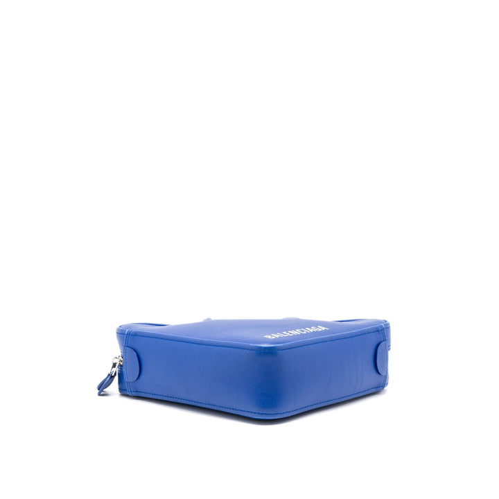 Top Quality Balenciaga Triangle Duffle Bag Calfskin Blue SHW