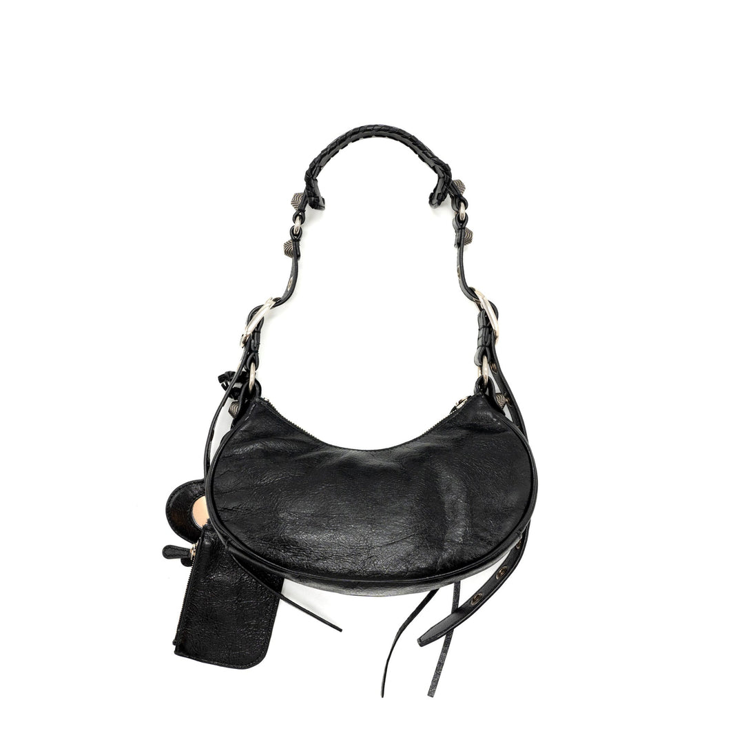 Top Quality Balenciaga Le Carbo XS shoulder bag lambskin black SHW