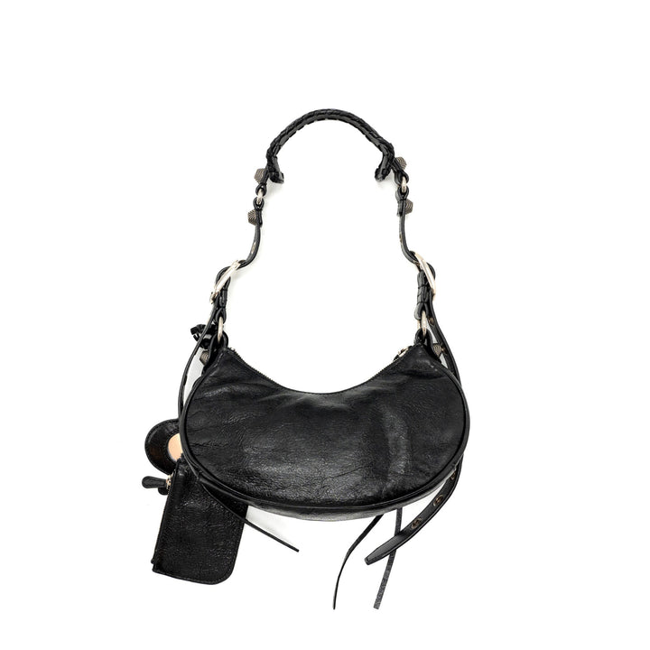 Top Quality Balenciaga Le Carbo XS shoulder bag lambskin black SHW