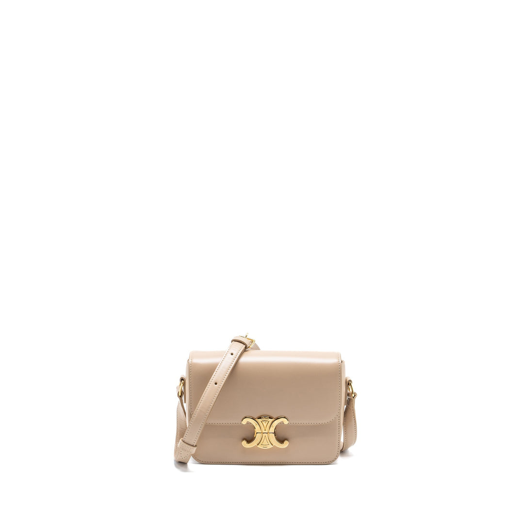 Top Quality Celine Teen Triomphe Bag Calfskin Light Beige