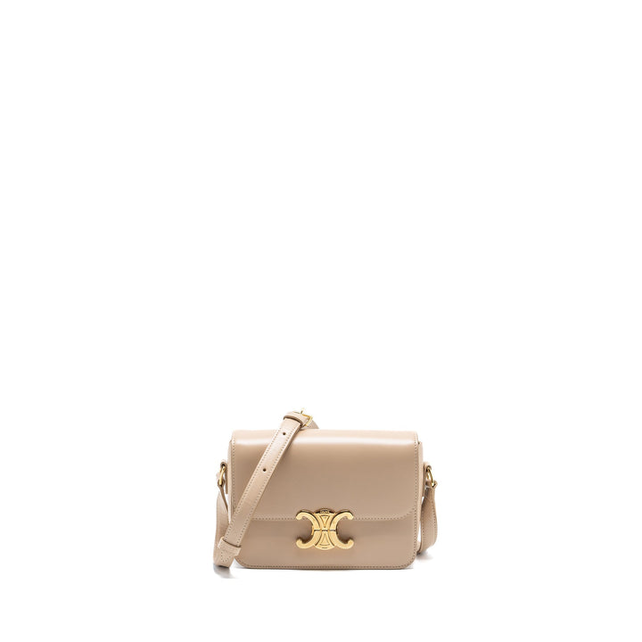 Top Quality Celine Teen Triomphe Bag Calfskin Light Beige