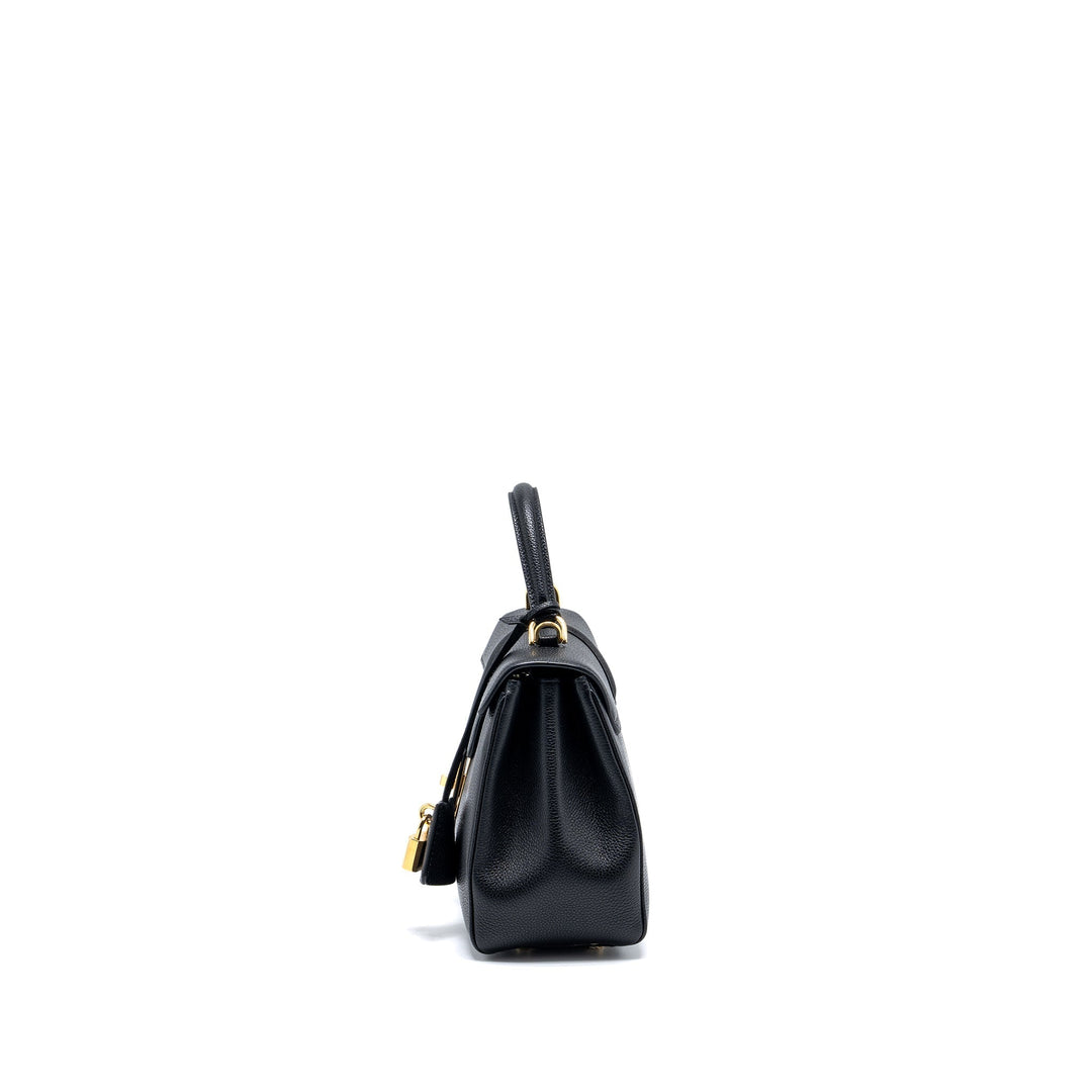 Top Quality Celine Small 16 Bag Grained Calfskin Black