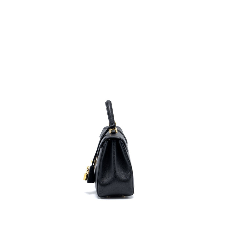 Top Quality Celine Small 16 Bag Grained Calfskin Black