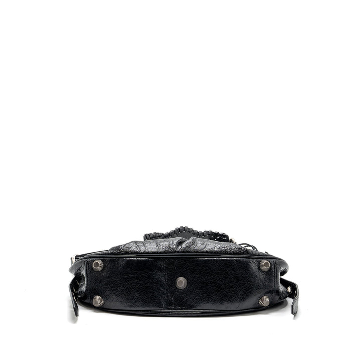 Top Quality Balenciaga Le Cargole Small Shoulder Bag Lambskin Black SHW