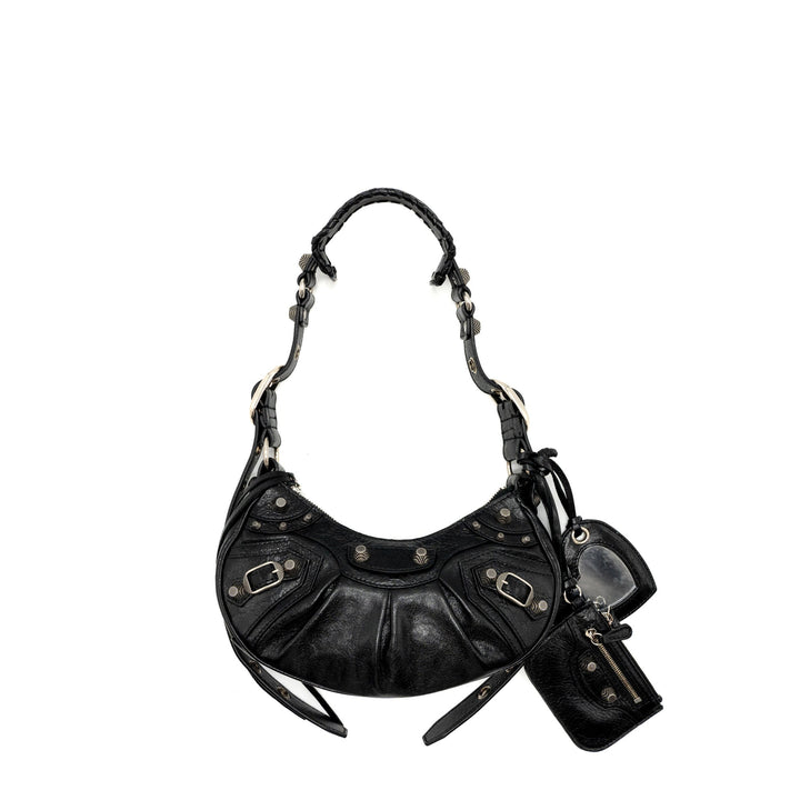 Top Quality Balenciaga Le Carbo XS shoulder bag lambskin black SHW