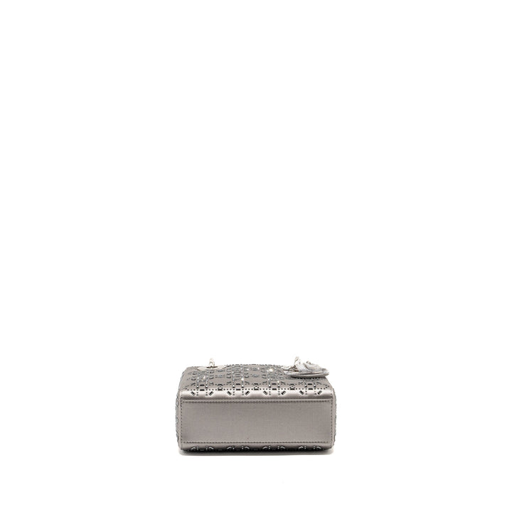 Top quality Dior Mini Lady Top quality Dior Stain Crystal Grey