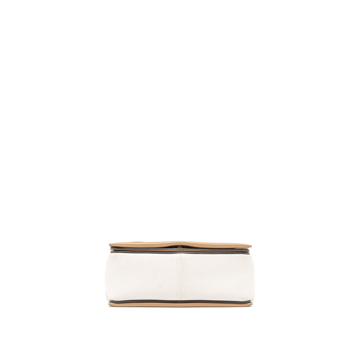 Celine Frame Bag Calfskin Cream/Brown Brushed