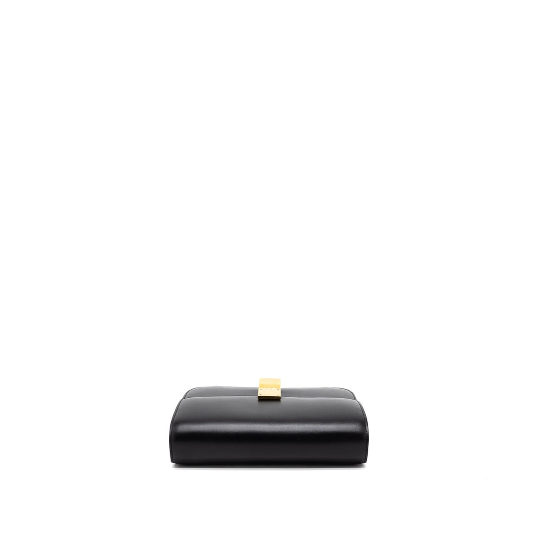 Celine Medium Classic Box Calfskin Black Brushed