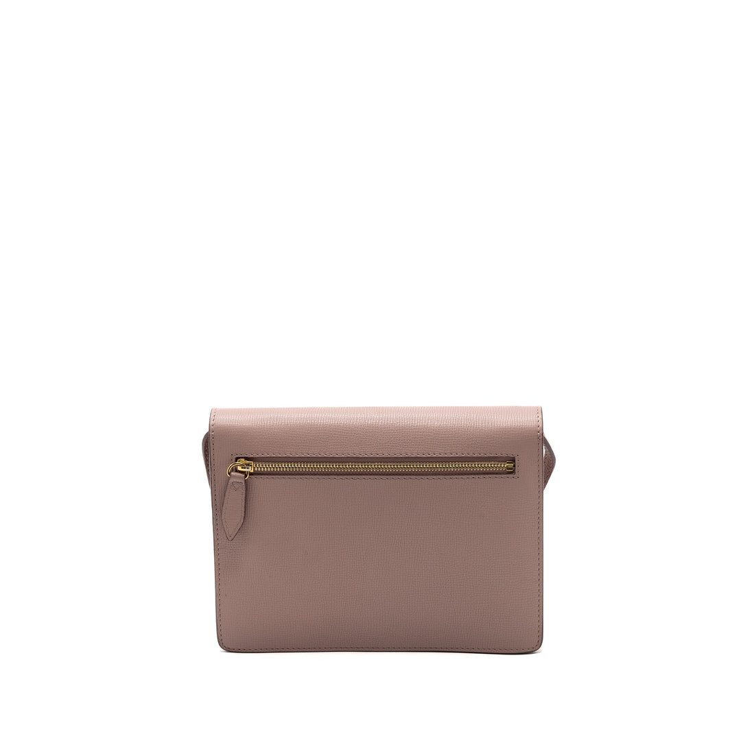 Burberry house check crossbody bag canvas / calfskin leather multicolor light pink GHW