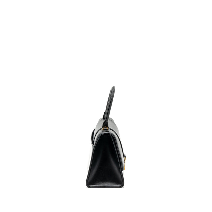 Top Quality Balenciaga small Hourglass bag calfskin black GHW