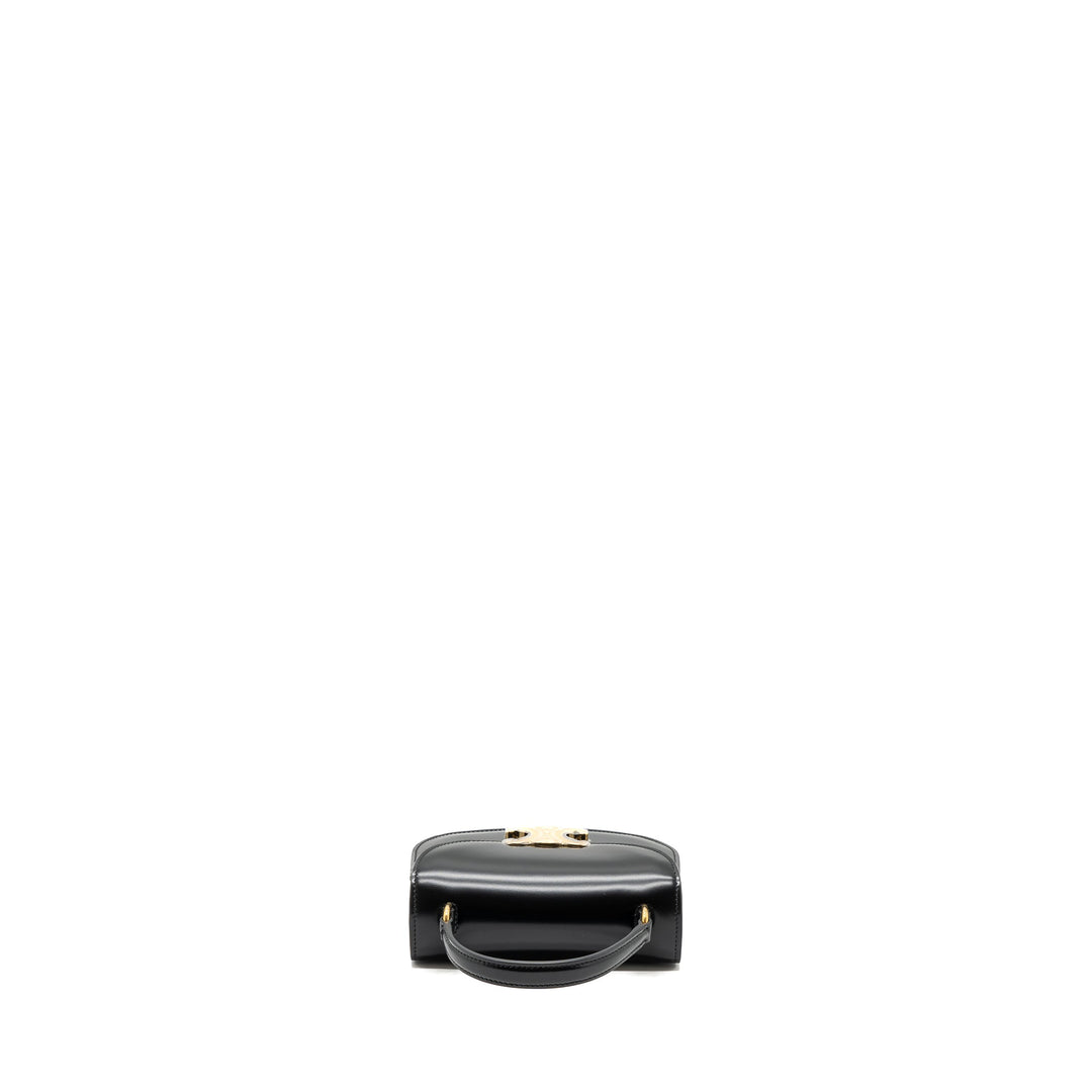 Celine Mini Besace Shiny Calfskin Black