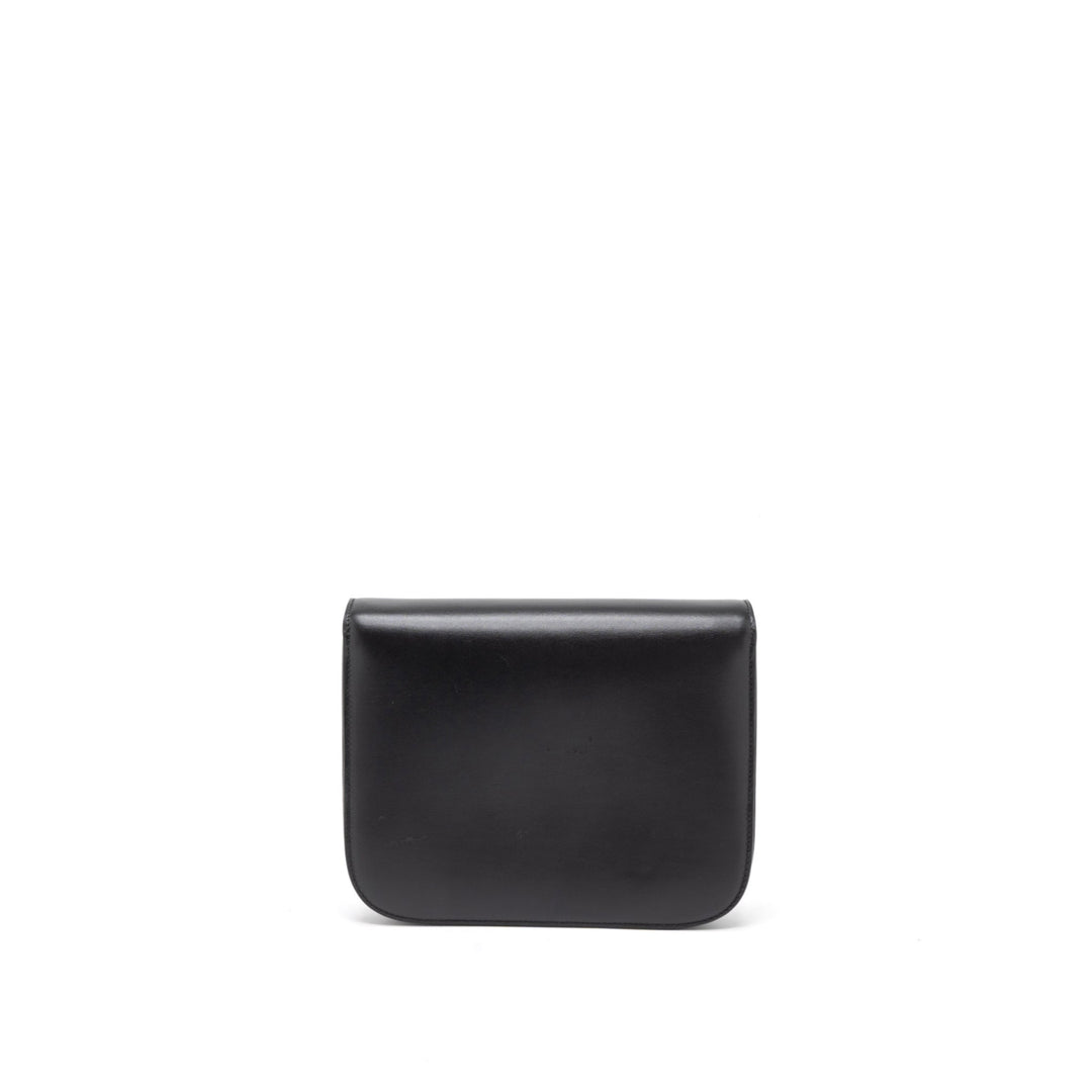 Celine Medium Classic Box Calfskin Black Brushed