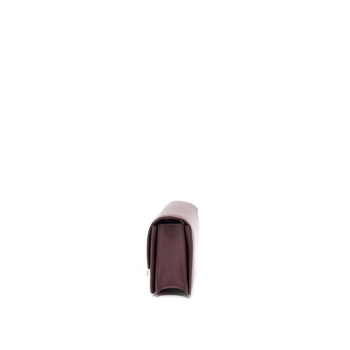 Celine Mini Box Calfskin Burgundy Brushed