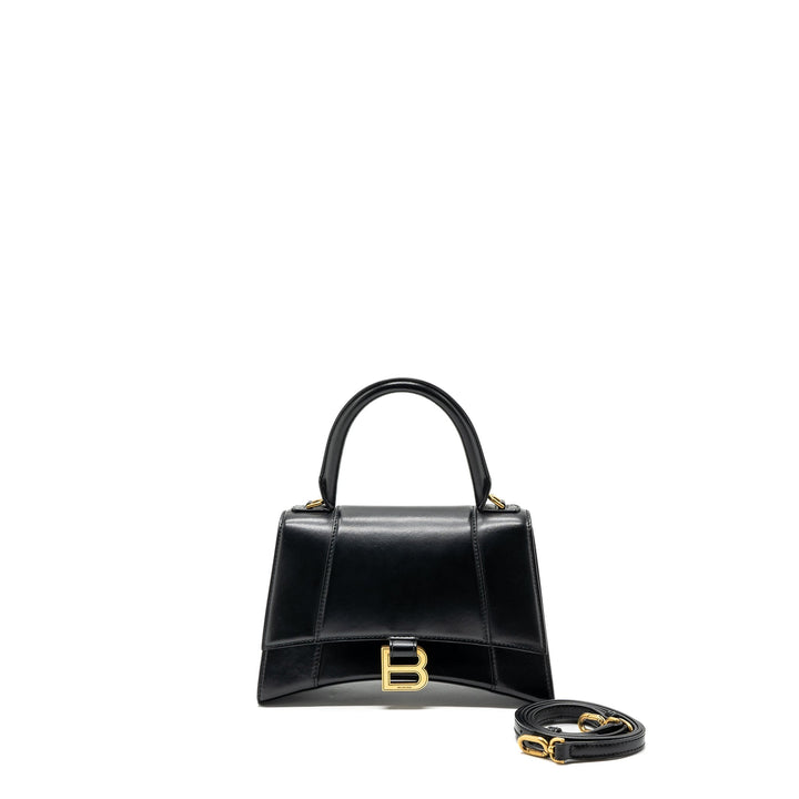 Top Quality Balenciaga small Hourglass bag calfskin black GHW
