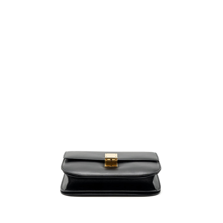 Celine medium classic box bag calfskin black