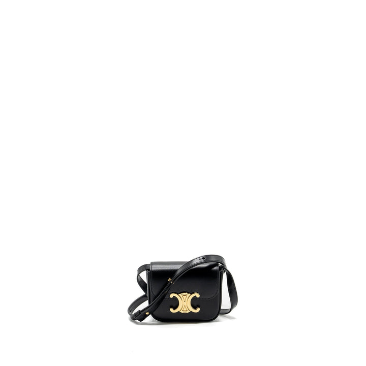 Celine Mini Claude Shiny Calfskin Black
