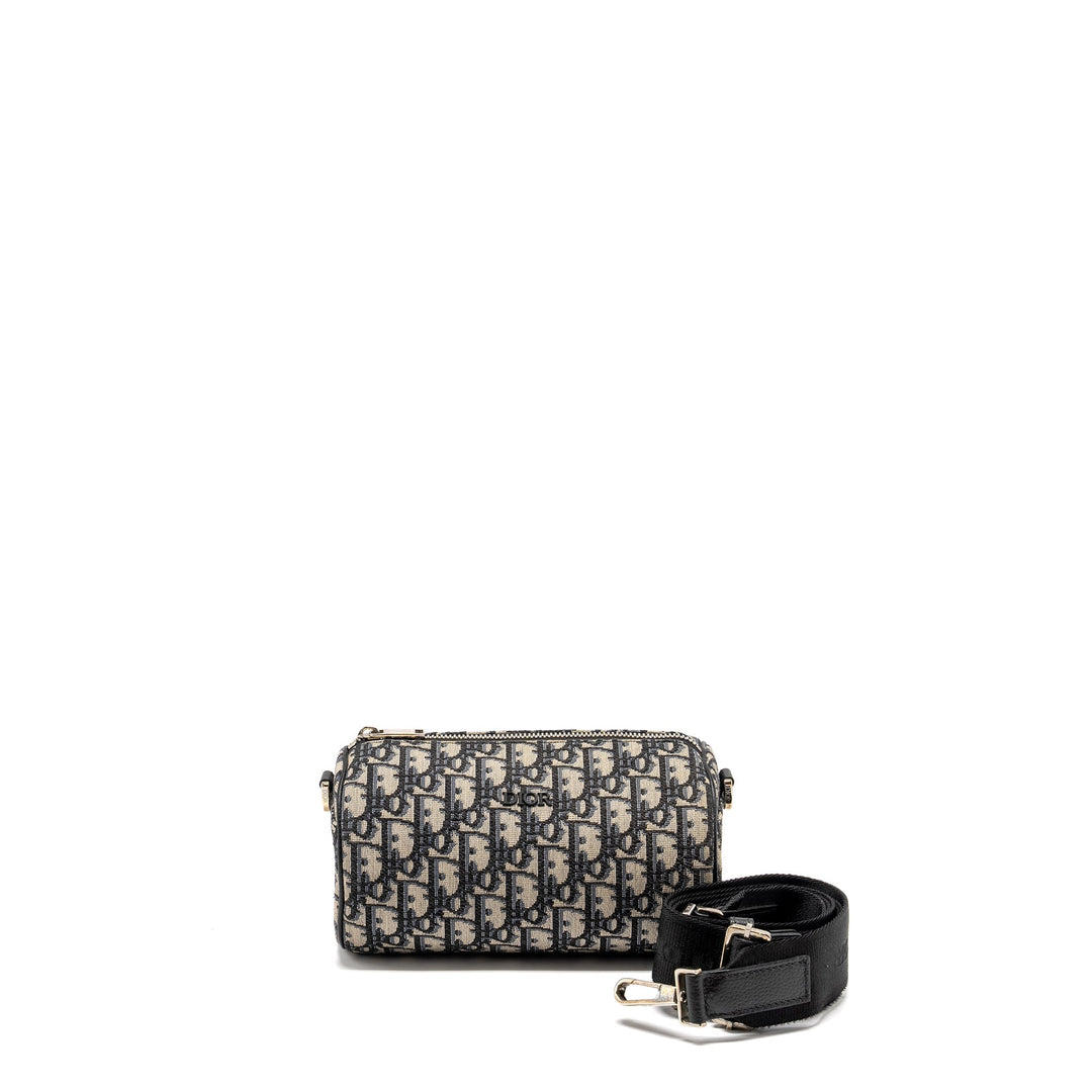 Top quality Dior Roller Messenger Bag Blue Oblique Jacquard