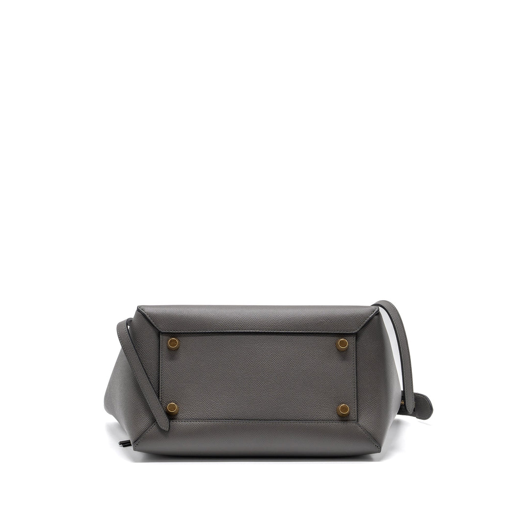 Celine Mini Belt Bag Grained Calfskin Dark Grey