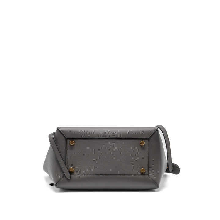 Celine Mini Belt Bag Grained Calfskin Dark Grey