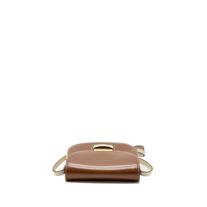 Top Quality Celine troutteur crossbody bag leather caramel / cream