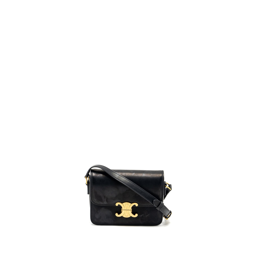 Top Quality Celine Teen Triomphe Bag Calfskin Black