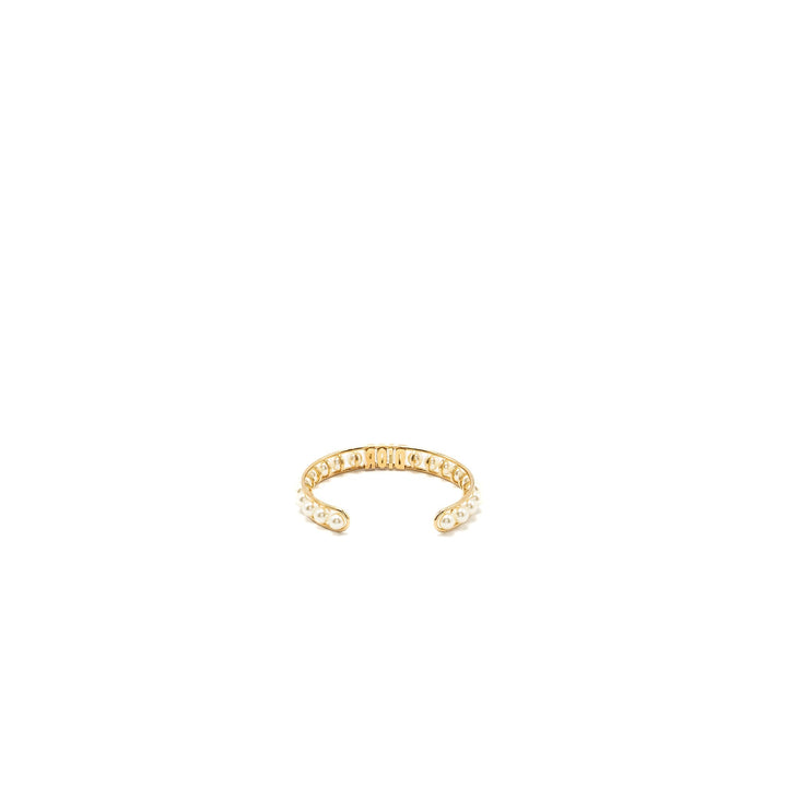 Top quality Dior Pearl Bangle Bracelet Crystal/Pearl/Gold Tone