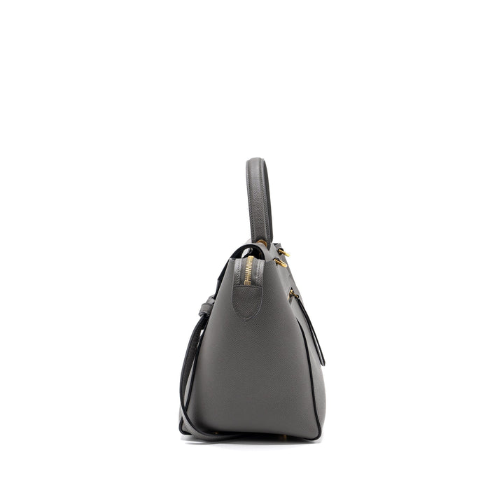 Celine Mini Belt Bag Grained Calfskin Dark Grey