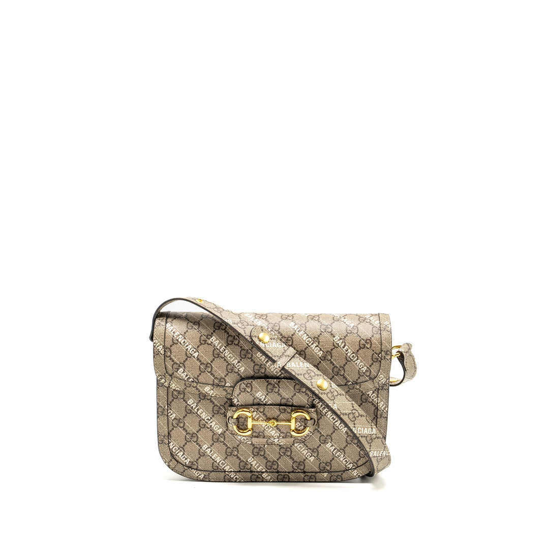 Gucci x Top Quality Balenciaga Horsebit 1955 Bag GG Supreme/Top Quality Balenciaga Print Canvas