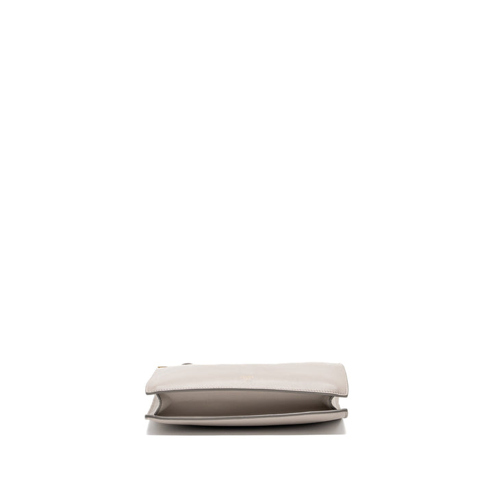 Celine mini clasp shoulder bag light grey leather