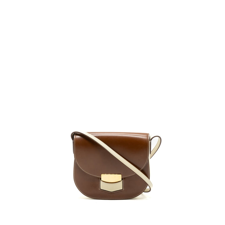 Top Quality Celine troutteur crossbody bag leather caramel / cream