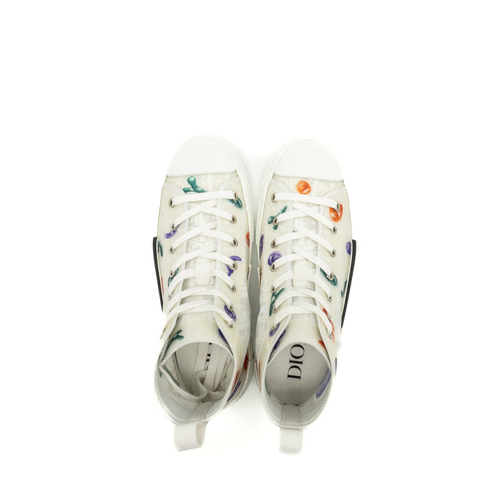 Top quality Dior Size 40 Kenny Scharf B23 Oblique High-top Sneaker White/Multicolour