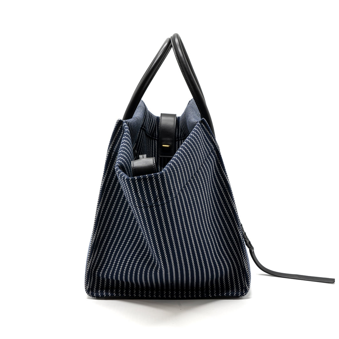 Top Quality Celine phantom luggage bag canvas /  leather dark blue / black