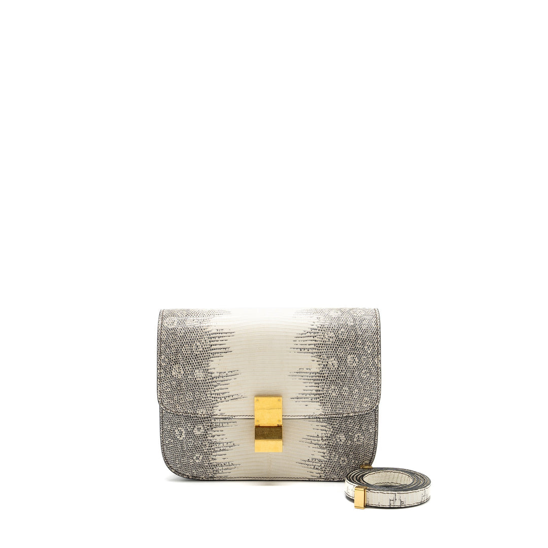 Celine Medium Box Lizard Natural