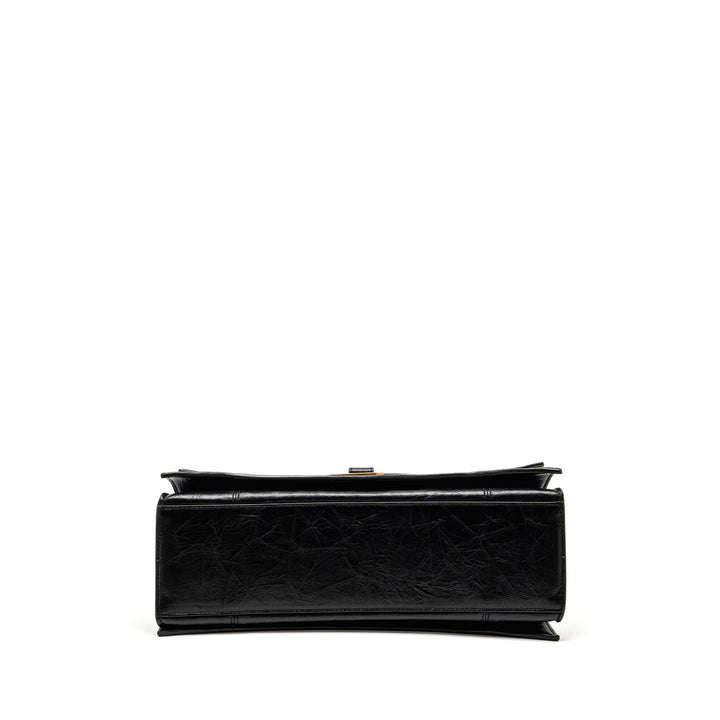 Top Quality Balenciaga Medium Women’s Crush Chain Bag Calfskin Black GHW