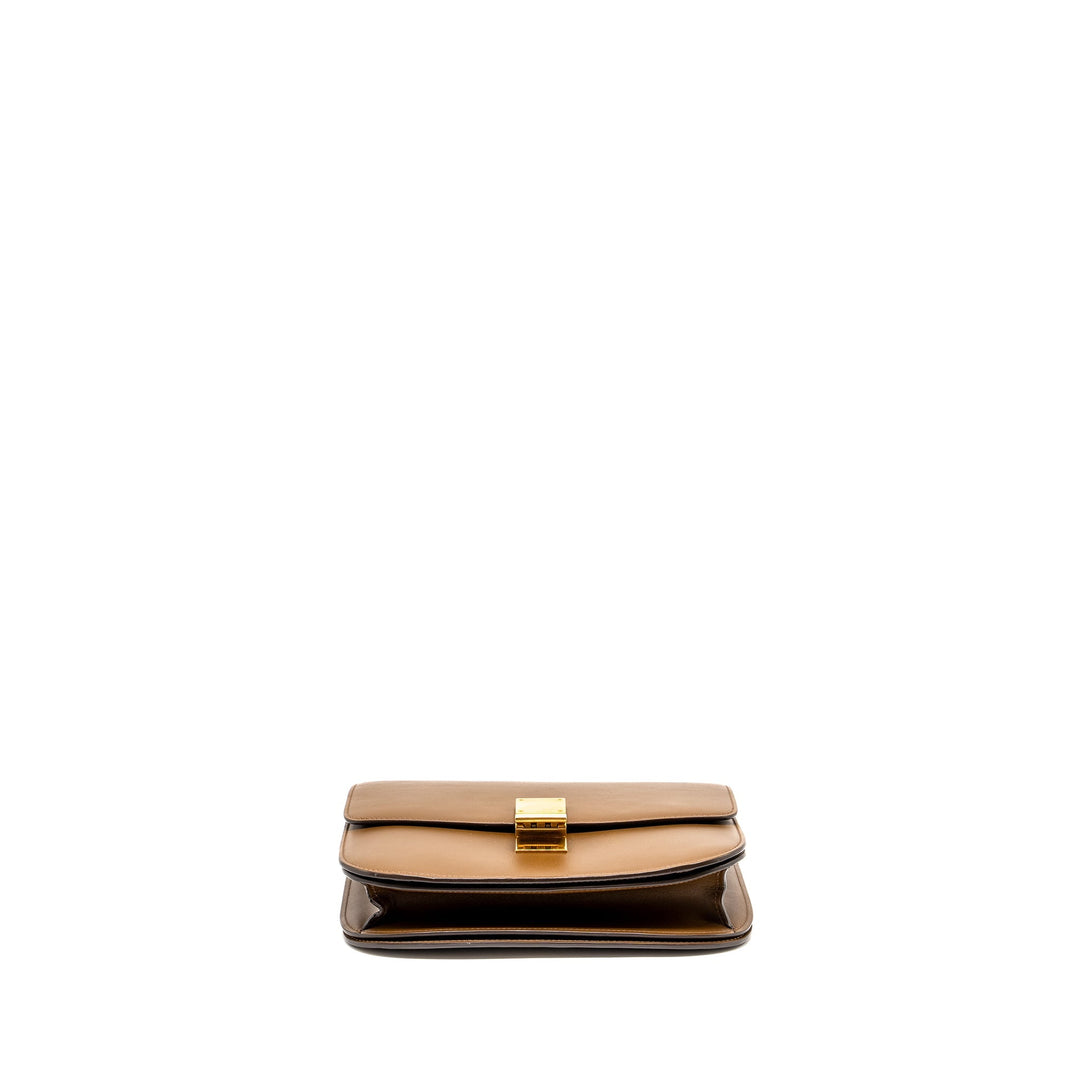 Celine Medium Classic Box Bag Calfskin Camel