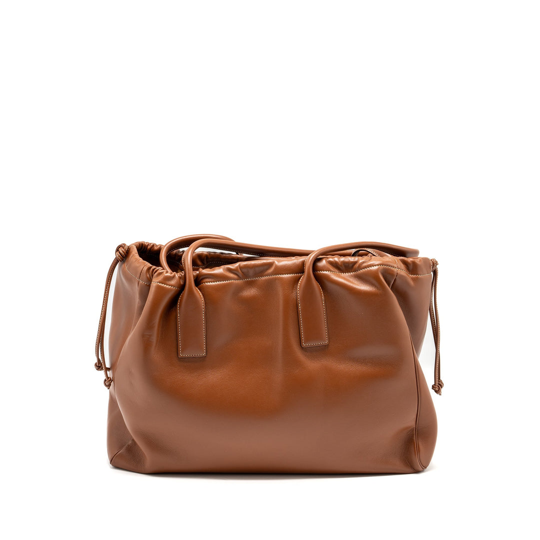 Celine Large Cabas Drawstring Cuirass Triomphe Smooth Calfskin Tan