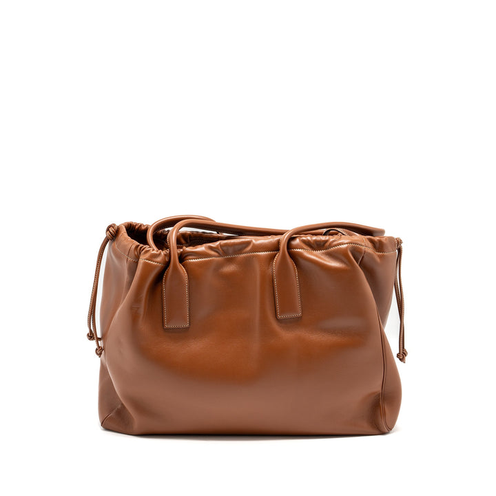 Celine Large Cabas Drawstring Cuirass Triomphe Smooth Calfskin Tan