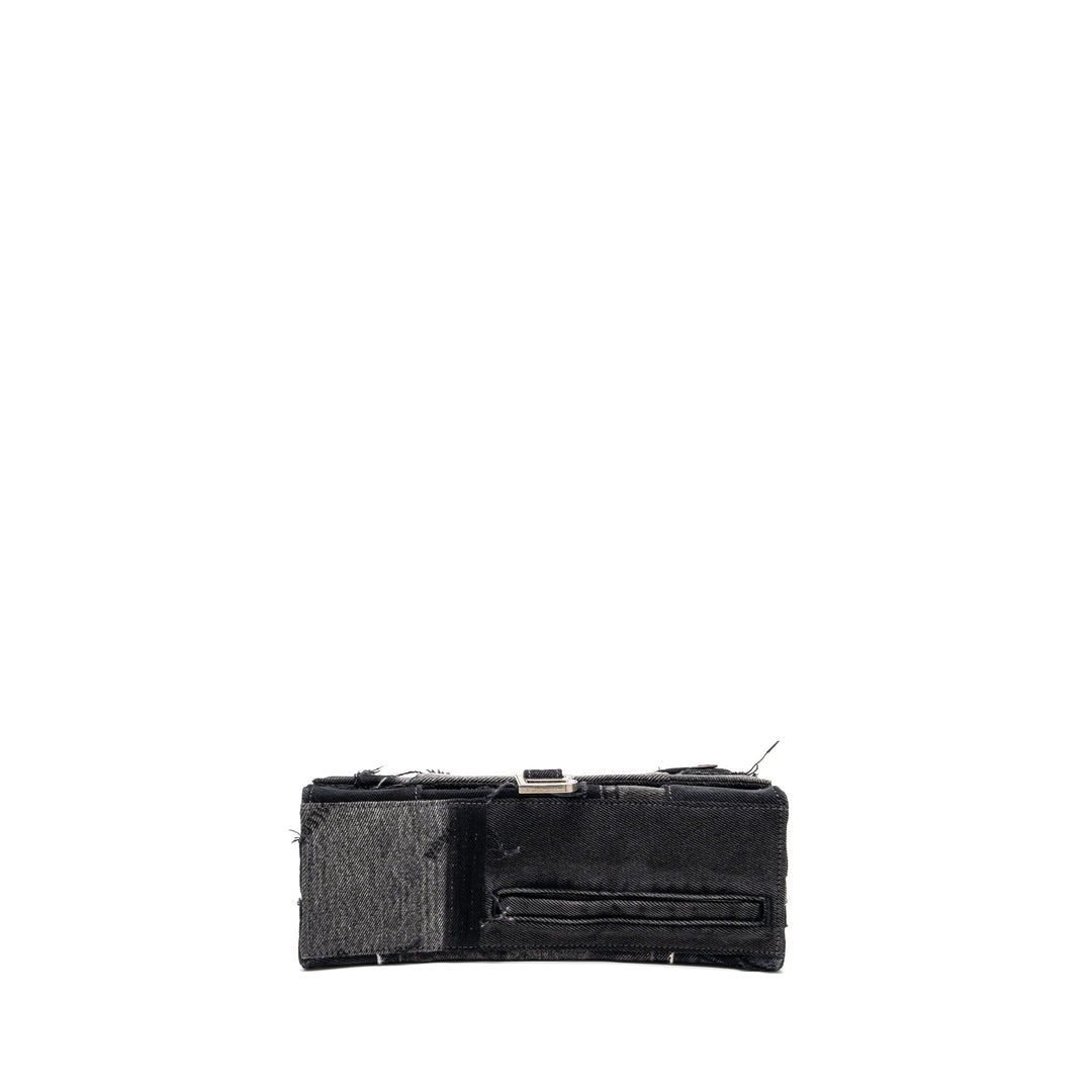 Top Quality Balenciaga medium hourglass bag limited edition denim black/multicolour SHW