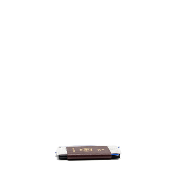 Top Quality Balenciaga Passport Long wallet 2 tickets calfskin dark red
