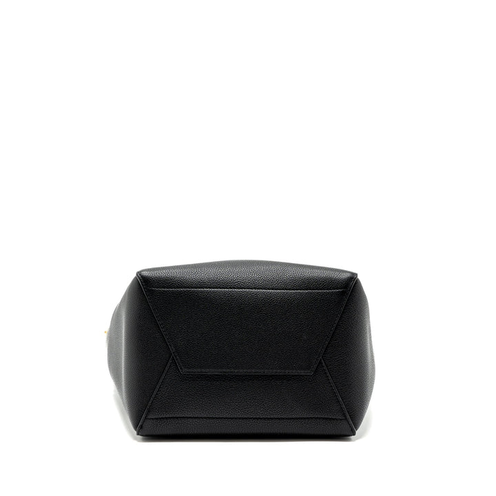 Celine Sangle Bucket Bag Grained Calfskin Black