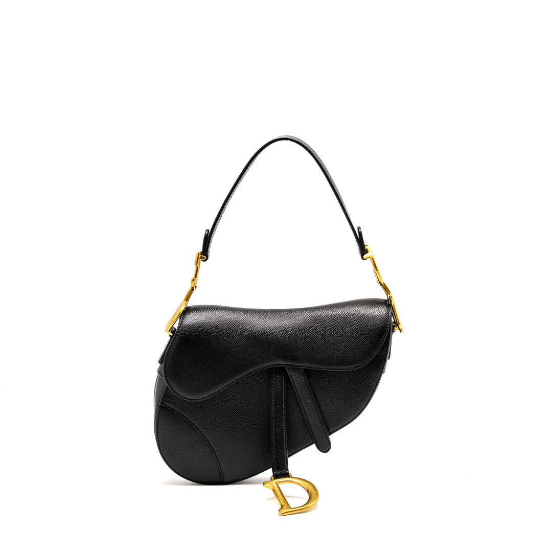 Top quality Dior Medium Saddle Bag Calfskin BLACK