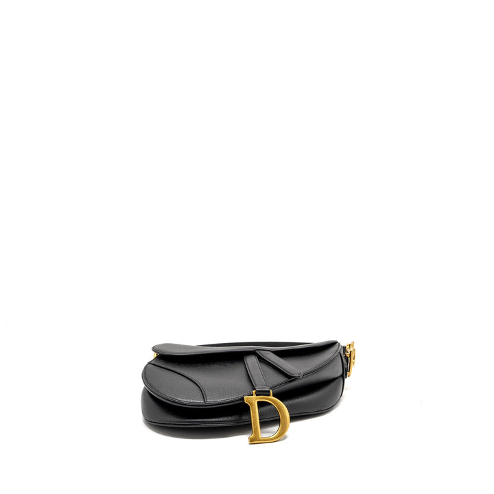 Top quality Dior Medium Saddle Bag Calfskin BLACK