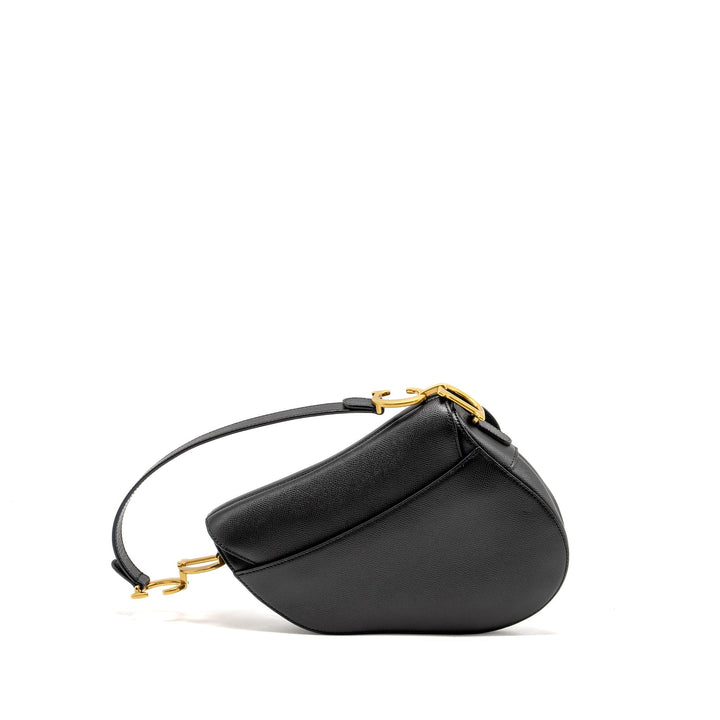Top quality Dior Medium Saddle Bag Calfskin BLACK