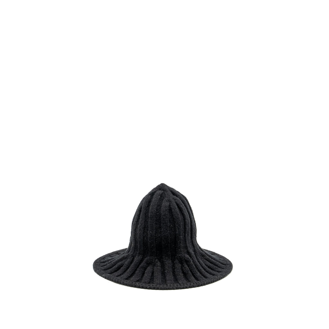 Top quality Dior Letter Logo Wire-Brimmed Beanie Wool Black