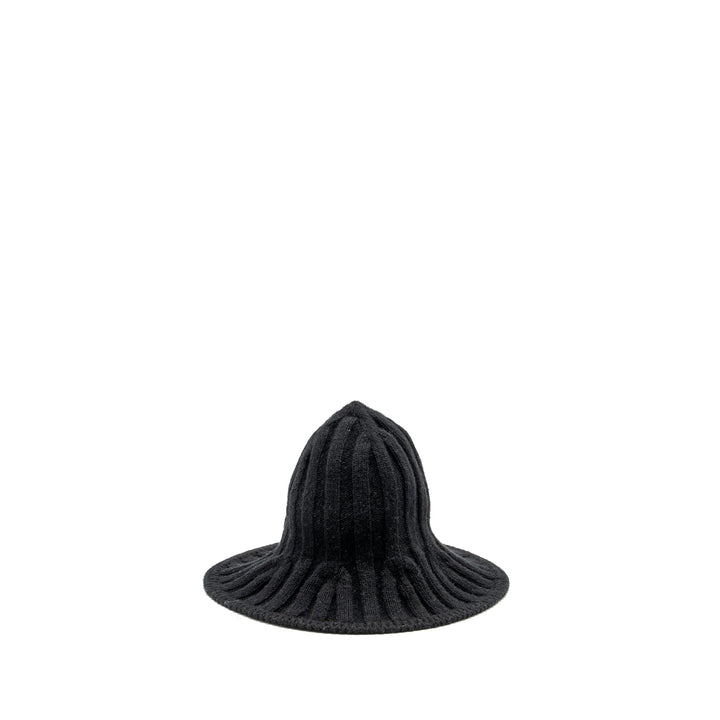 Top quality Dior Letter Logo Wire-Brimmed Beanie Wool Black
