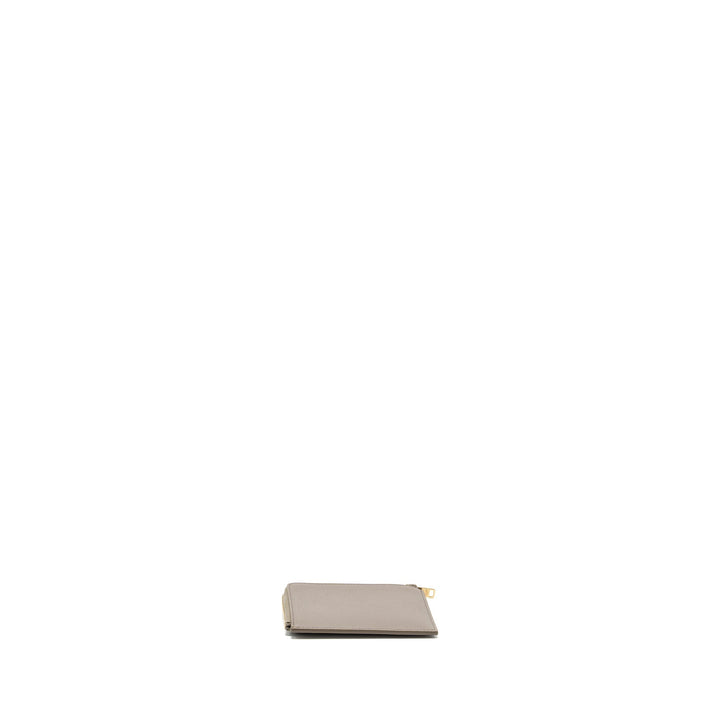 Top Quality Celine Zipped Purse with removable card holder calfskin / lambskin grey / light blue