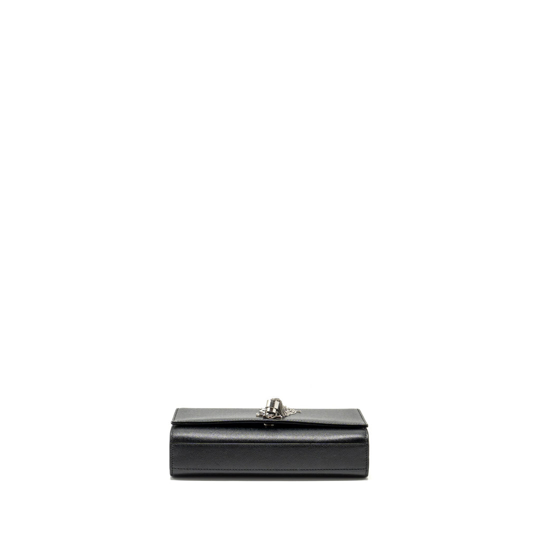 SAINT LAURENT /YSL Kate Medium Chain Bag With Tassel Calfskin Black SHW