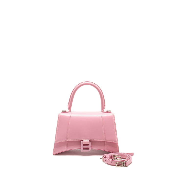 Top Quality Balenciaga Small Hourglass Bag Calfskin Pink SHW